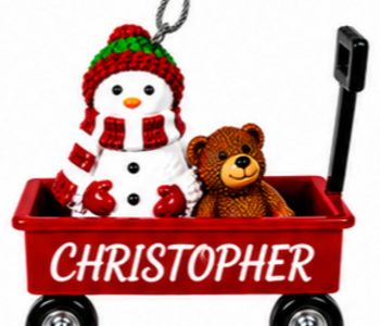 WAGON ORNAMENT-CHRISTOPHER