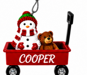 WAGON ORNAMENT-COOPER