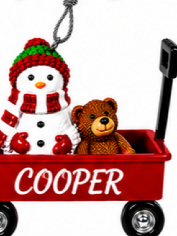 WAGON ORNAMENT-COOPER