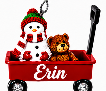 WAGON ORNAMENT-ERIN