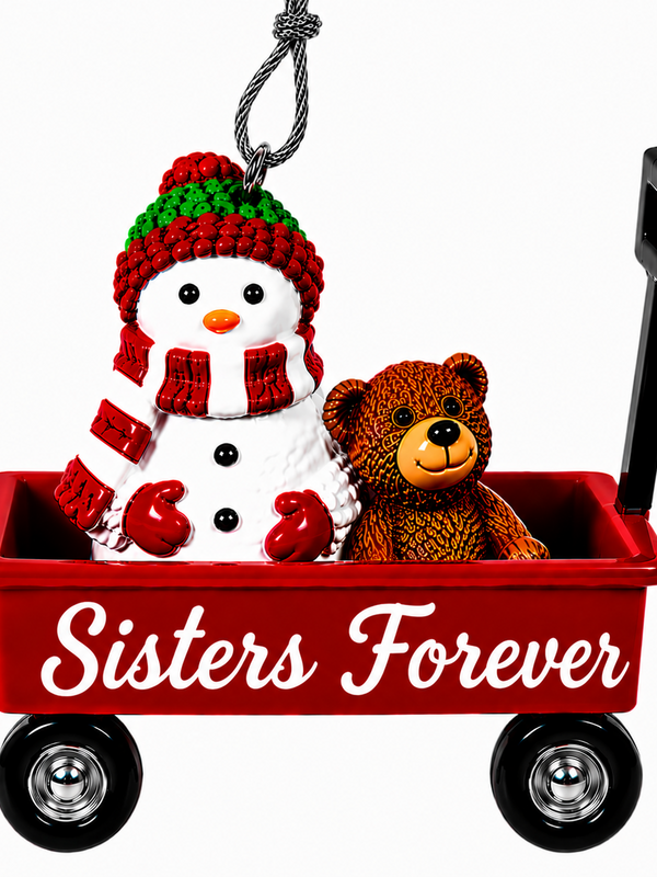 WAGON ORNAMENT-SISTERS FOREVER