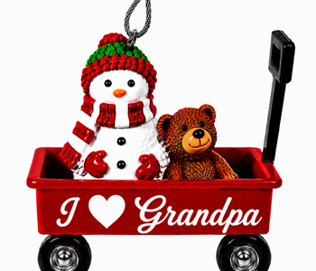 WAGON ORNAMENT-I LOVE GRANDPA