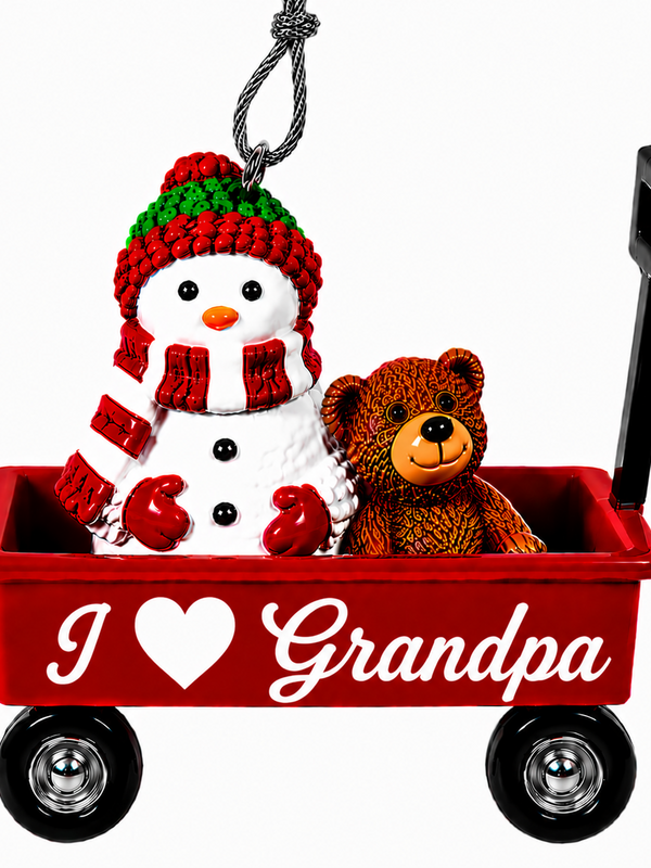 WAGON ORNAMENT-I LOVE GRANDPA