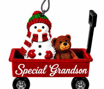 WAGON ORNAMENT-SPECIAL GRANDSON