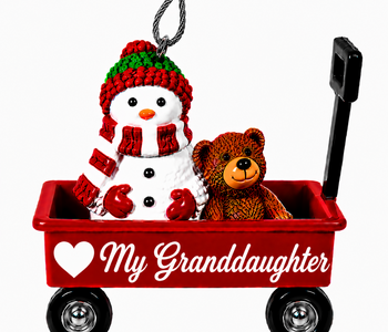 WAGON ORNAMENT- LOVE MY GRANDAUGHTER
