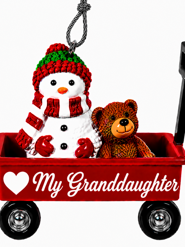WAGON ORNAMENT- LOVE MY GRANDAUGHTER