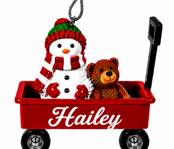 WAGON ORNAMENT-HAILEY
