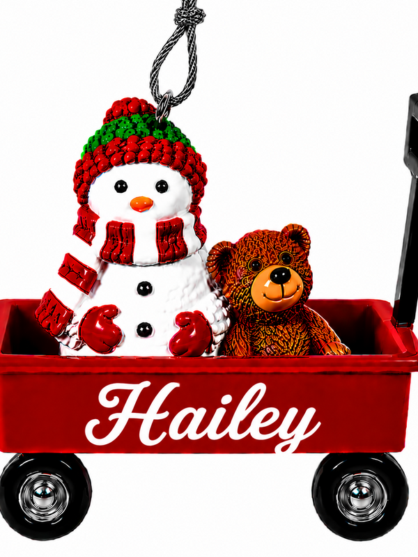 WAGON ORNAMENT-HAILEY