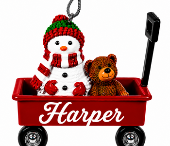 WAGON ORNAMENT-HARPER
