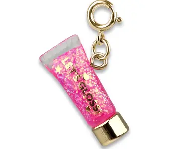 Gold Glitter Lip Gloss Charm