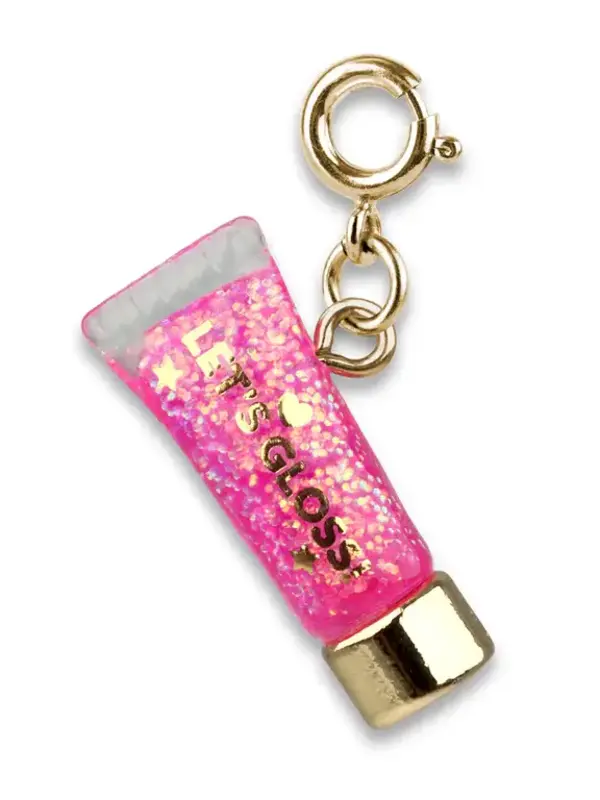 Gold Glitter Lip Gloss Charm