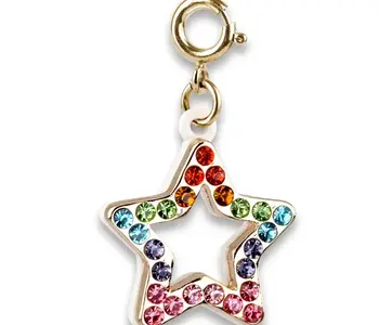 Gold Rainbow Sparkle Star Charm