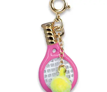 Gold Tennis Racquet Charm