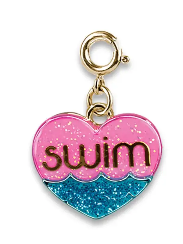 GOLD GLITTER SWIM HEART