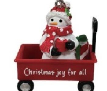 WAGON ORNAMENT-CHRISTMAS JOY FOR ALL
