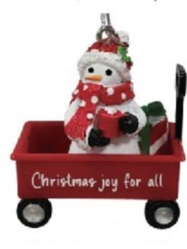 WAGON ORNAMENT-CHRISTMAS JOY FOR ALL