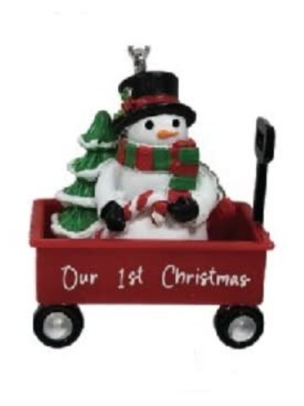 WAGON ORNAMENT-OUR 1ST CHRISTMAS