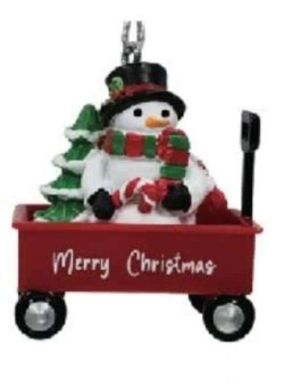 WAGON ORNAMENT-MERRY CHRISTMAS