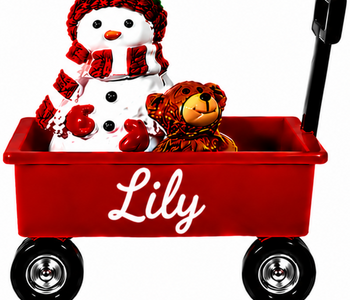 WAGON ORNAMENT-LILY