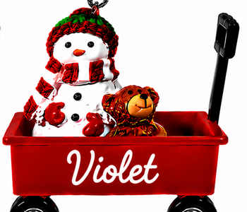 WAGON ORNAMENT-VIOLET