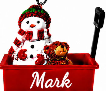WAGON ORNAMENT-MARK