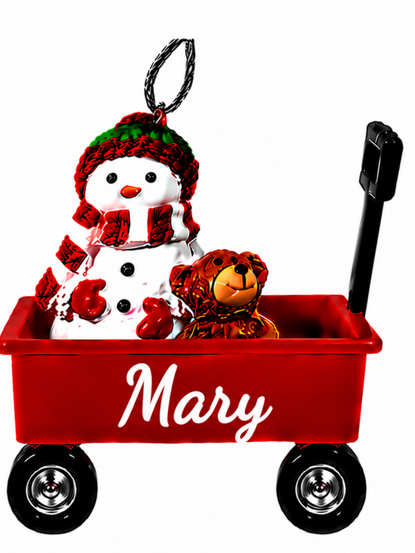 WAGON ORNAMENT-MARY