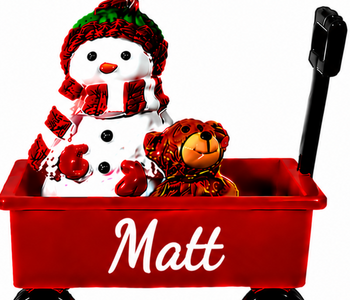 WAGON ORNAMENT-MATT