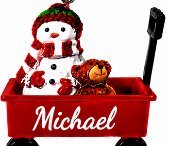 WAGON ORNAMENT-MICHAEL