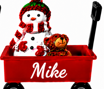WAGON ORNAMENT-MIKE