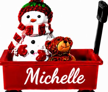 WAGON ORNAMENT-MICHELLE