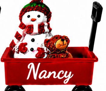 WAGON ORNAMENT-NANCY