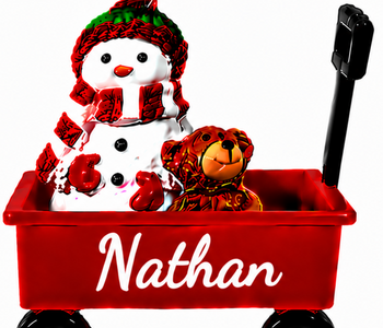 WAGON ORNAMENT-NATHAN