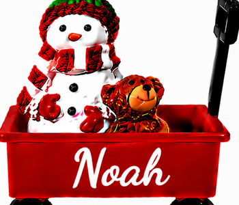WAGON ORNAMENT-NOAH