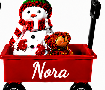 WAGON ORNAMENT-NORA
