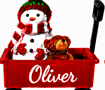 WAGON ORNAMENT-OLIVER