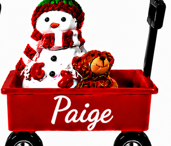 WAGON ORNAMENT-PAIGE