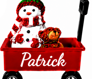 WAGON ORNAMENT-PATRICK