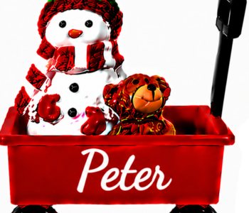 WAGON ORNAMENT-PETER