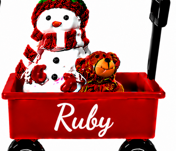 WAGON ORNAMENT-RUBY