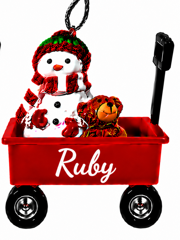 WAGON ORNAMENT-RUBY