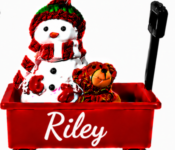 WAGON ORNAMENT-RILEY