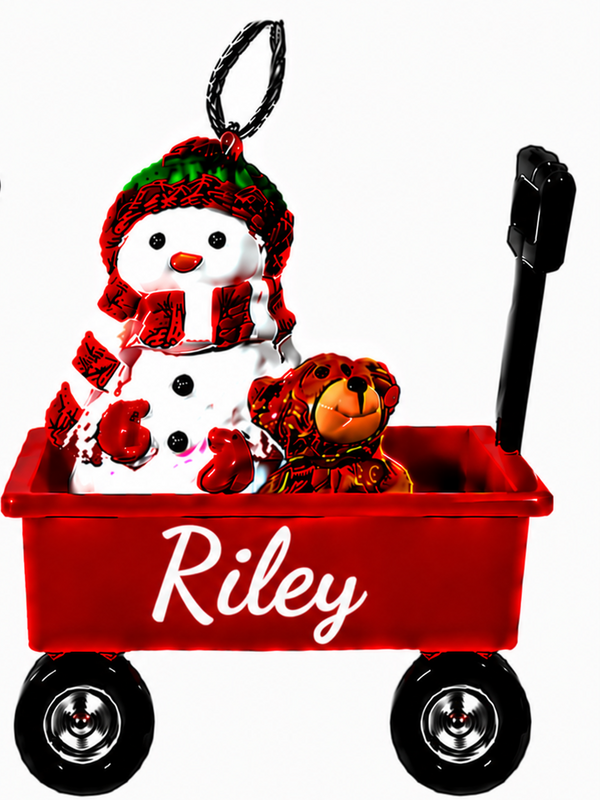 WAGON ORNAMENT-RILEY