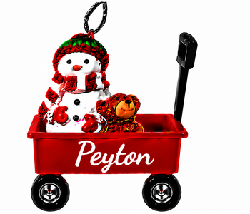 WAGON ORNAMENT-PEYTON