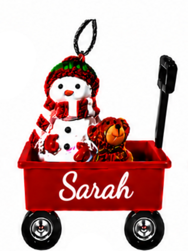 WAGON ORNAMENT-SARAH