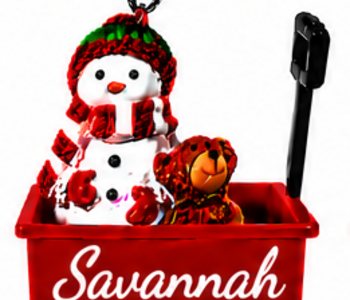 WAGON ORNAMENT-SAVANNAH