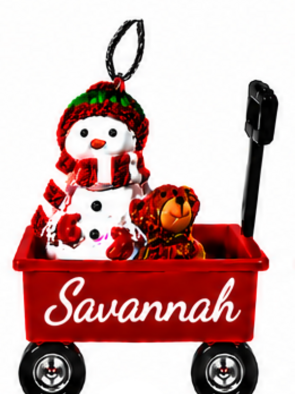 WAGON ORNAMENT-SAVANNAH