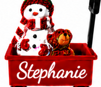 WAGON ORNAMENT-STEPHANIE