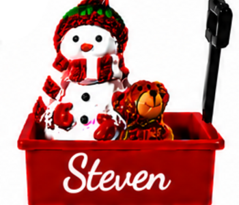 WAGON ORNAMENT-STEVEN