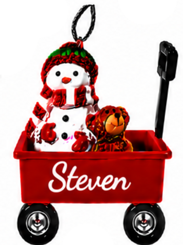 WAGON ORNAMENT-STEVEN