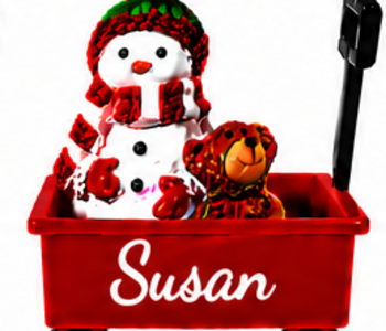 WAGON ORNAMENT-SUSAN